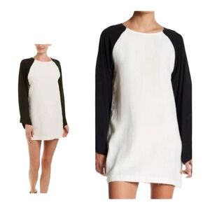 Black and White Long Sleeve Dress